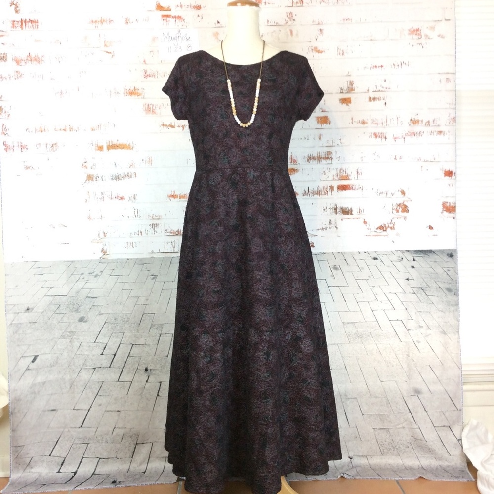 LBISSE Deep  Burgundy Swing Dress